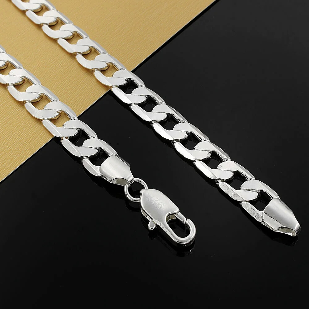 Special Offer Silver Color Necklace for men’s 20/24 Inches Classic 8MM Chain