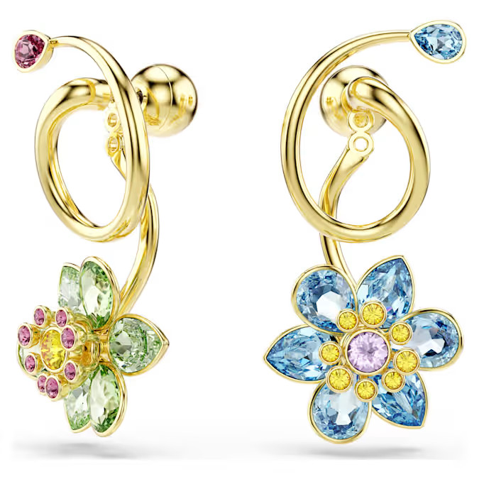 Swarovski Idyllia Waterdrop-shaped Earrings Asymmetric design, mixed cut