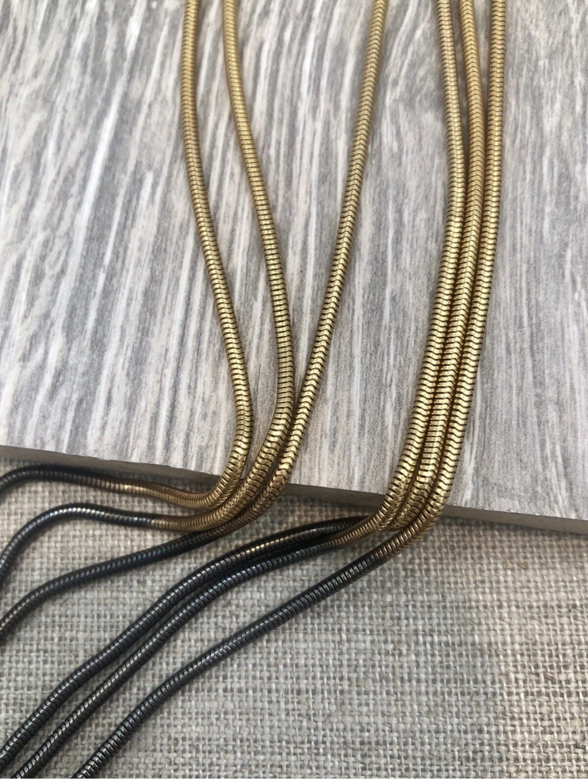 Silpada “CASCADING COLOR-BLOCK” 36” 2-Toned Brass/Black Necklace KRN0009