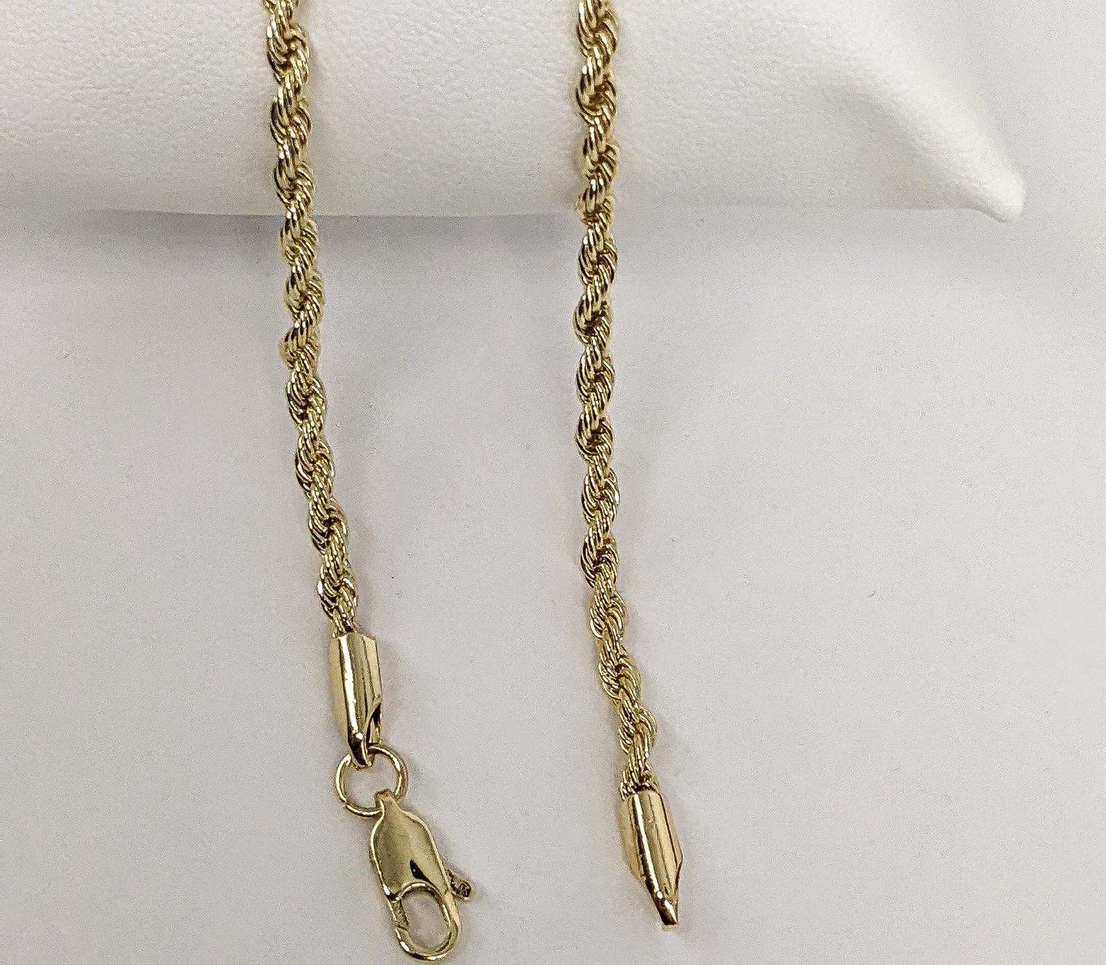Hip Hop Rope 3mm Chain Necklace 18″ 20″ 22″ 24″ 26″ inch 14K Gold Plated Men