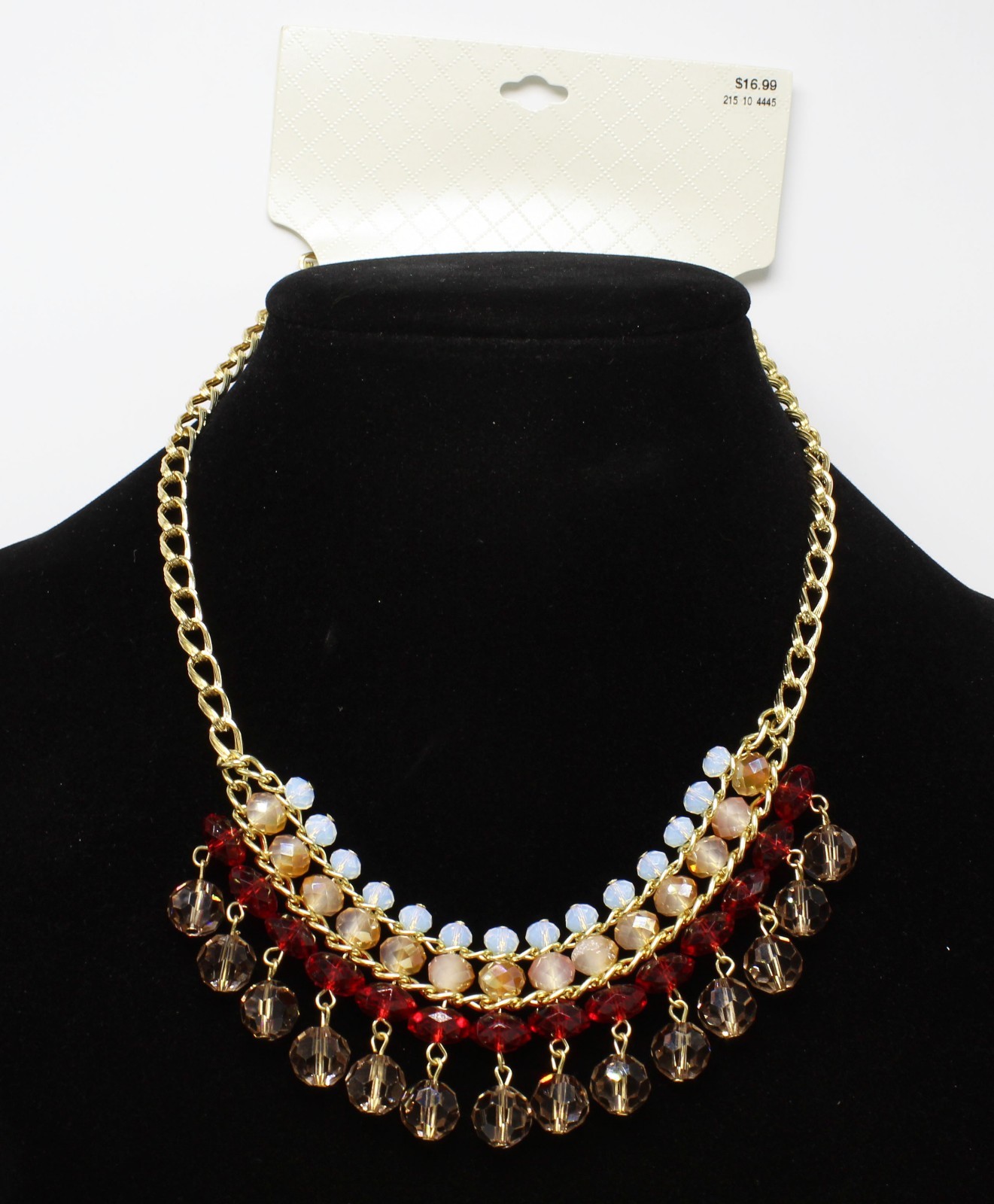 New Multi Colored Beaded Statement Necklace #N0053