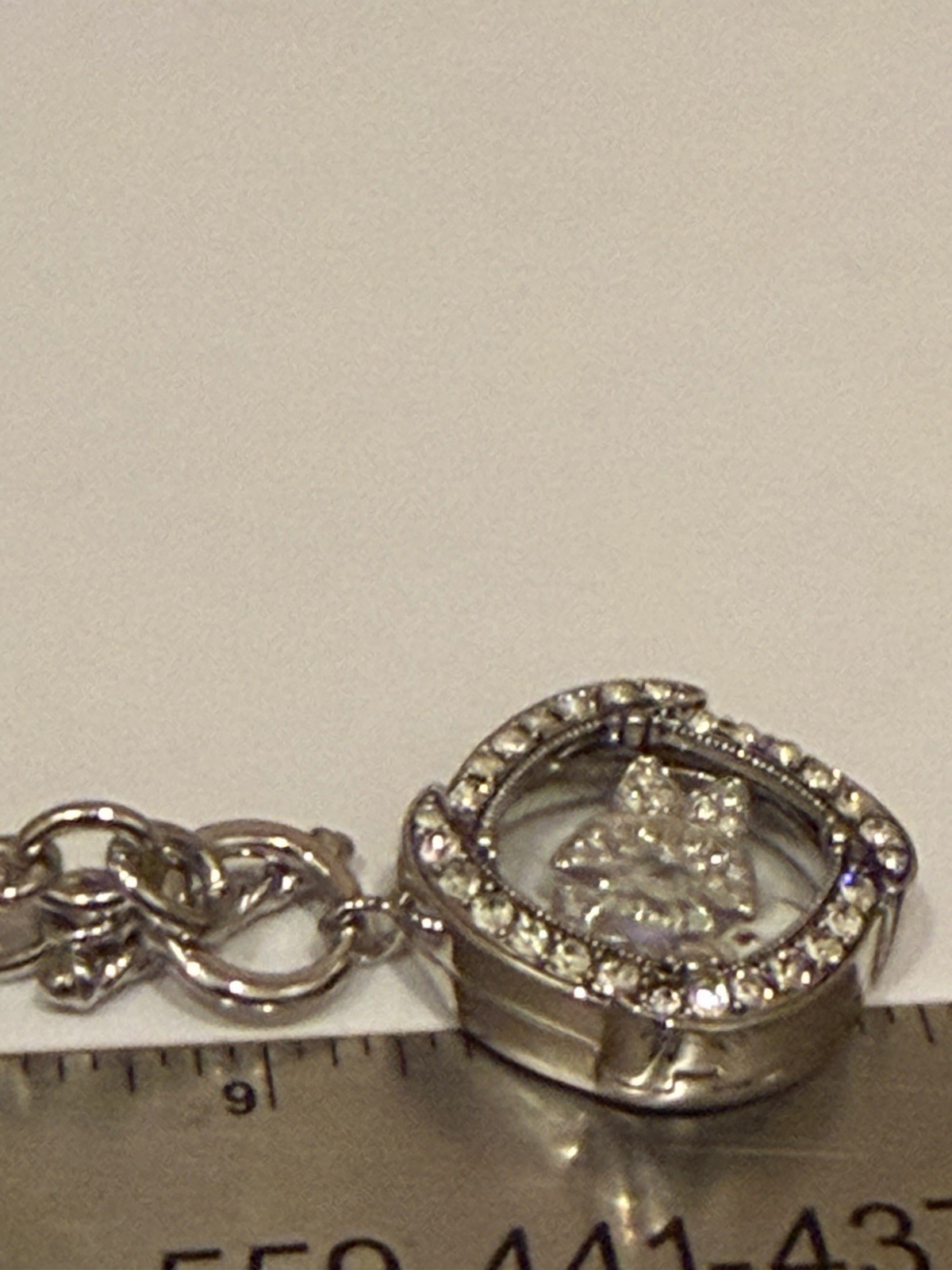 Origami Owl Silver Medium Crystal Locket Set