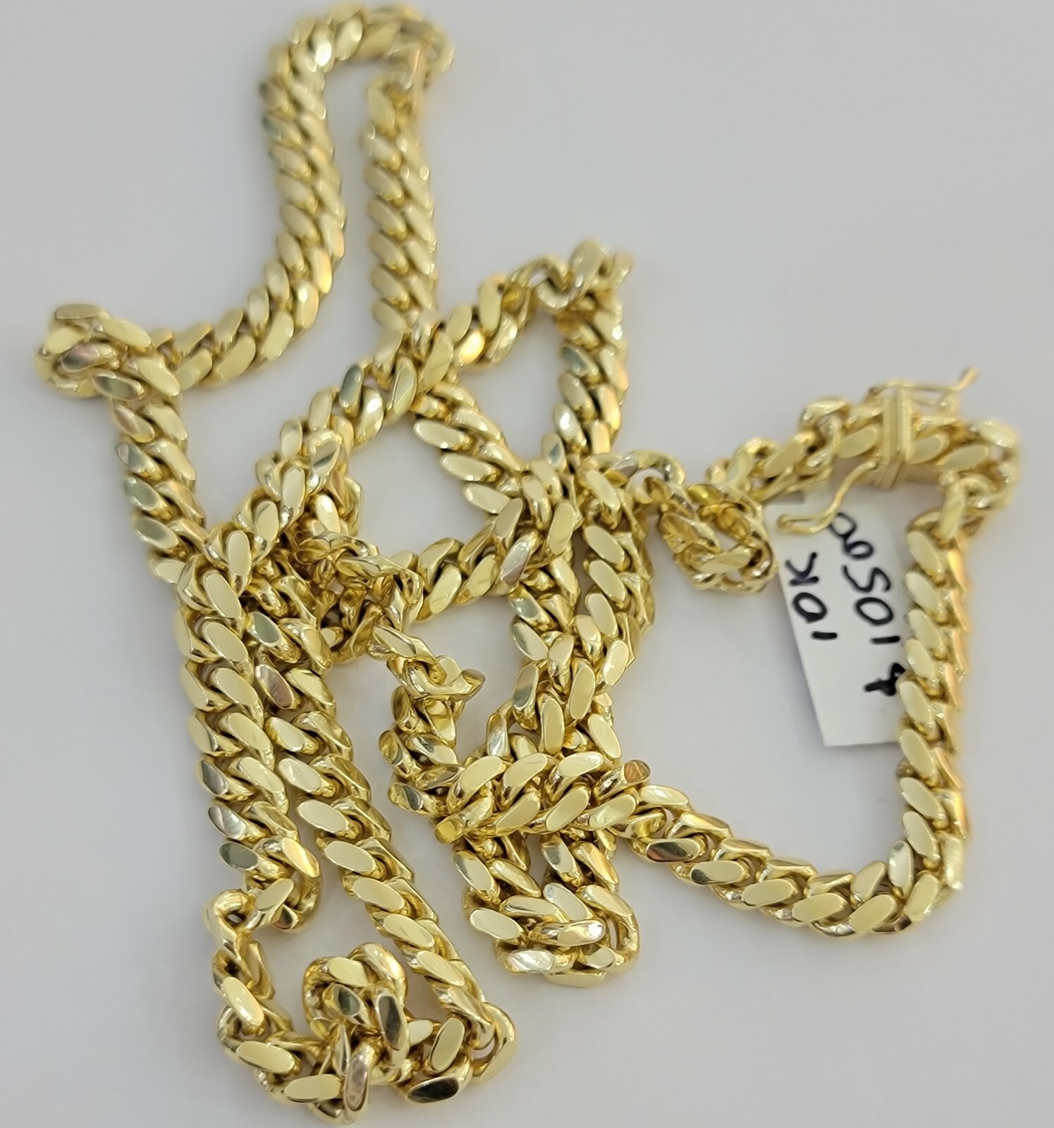 Solid 10k Gold Miami Cuban Link Chain Necklace 6mm 24″ Men 10kt Yellow Gold