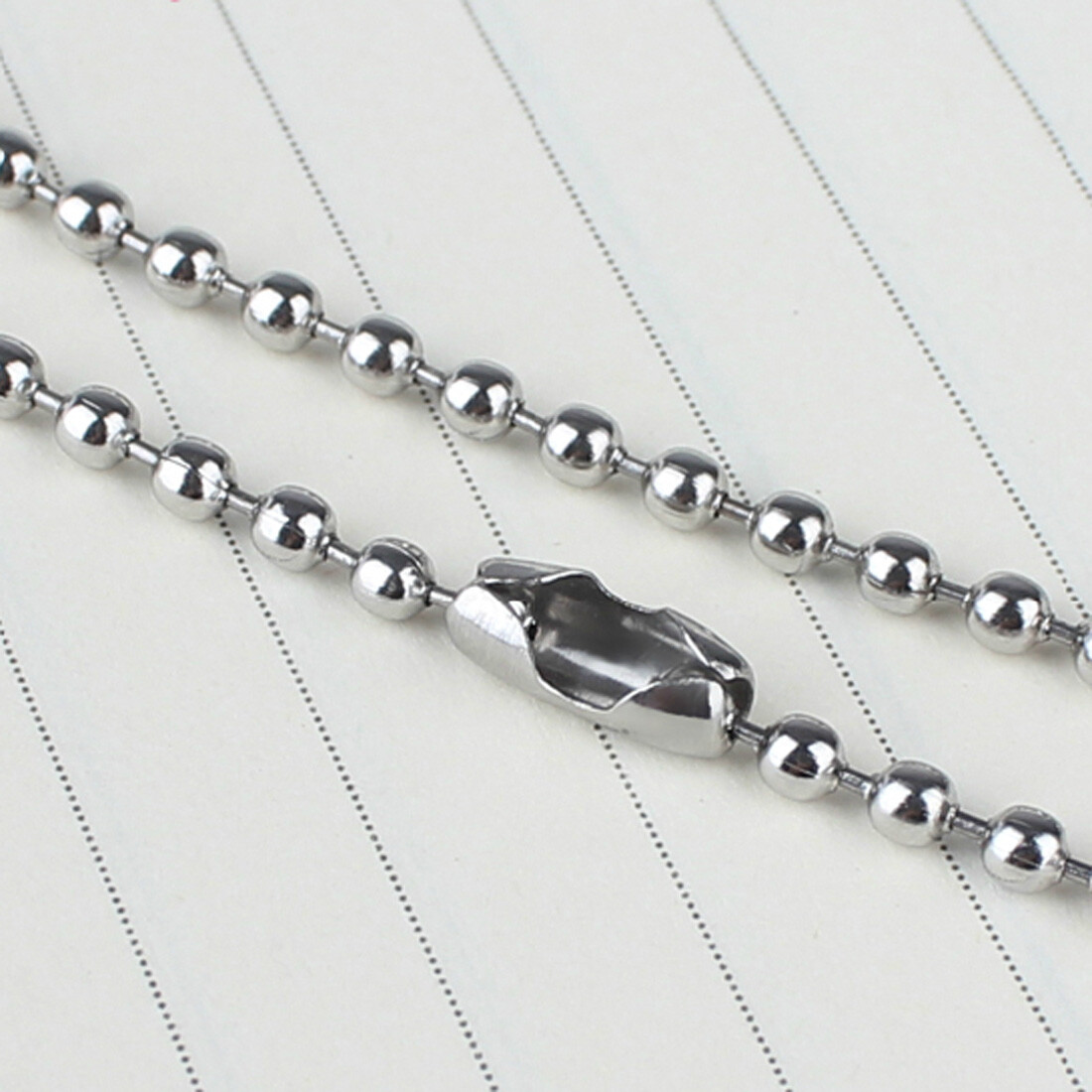 1.5mm-10mm Fashion Women Mens 316L Stainless Steel Necklace Ball Chain 18-40″