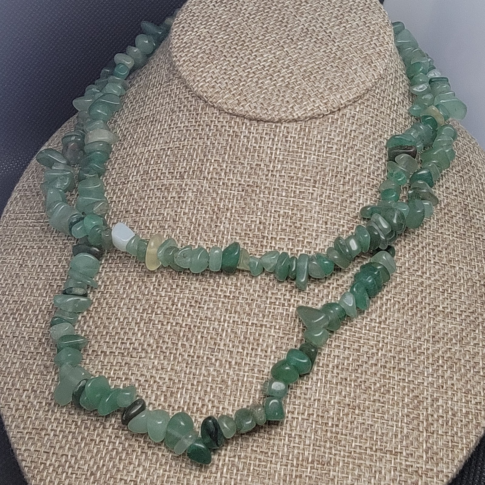 Green Stone Chip Necklace