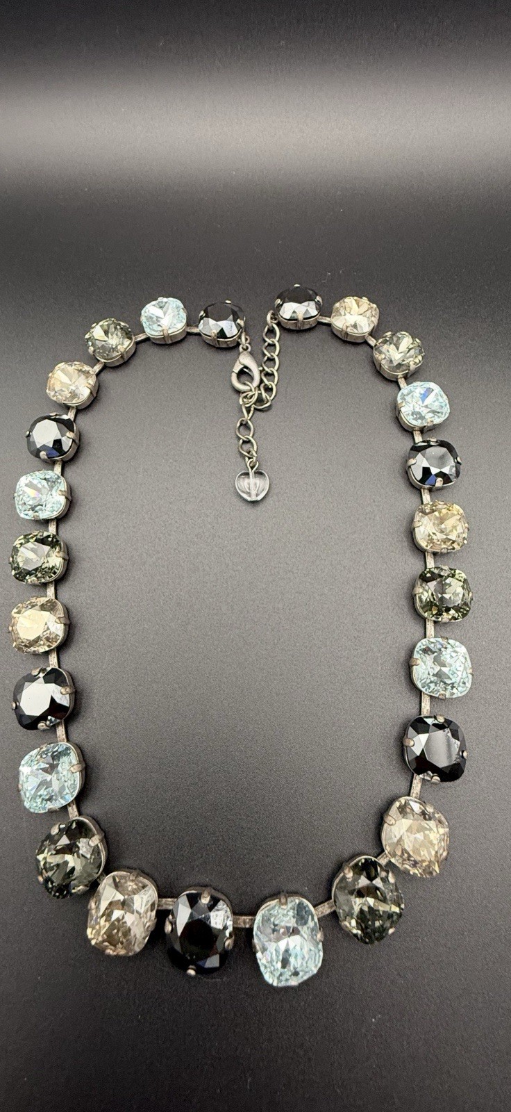 Authentic Sabika 12mm Manhattan Choker Necklace Multi-Color Austrian Crystal