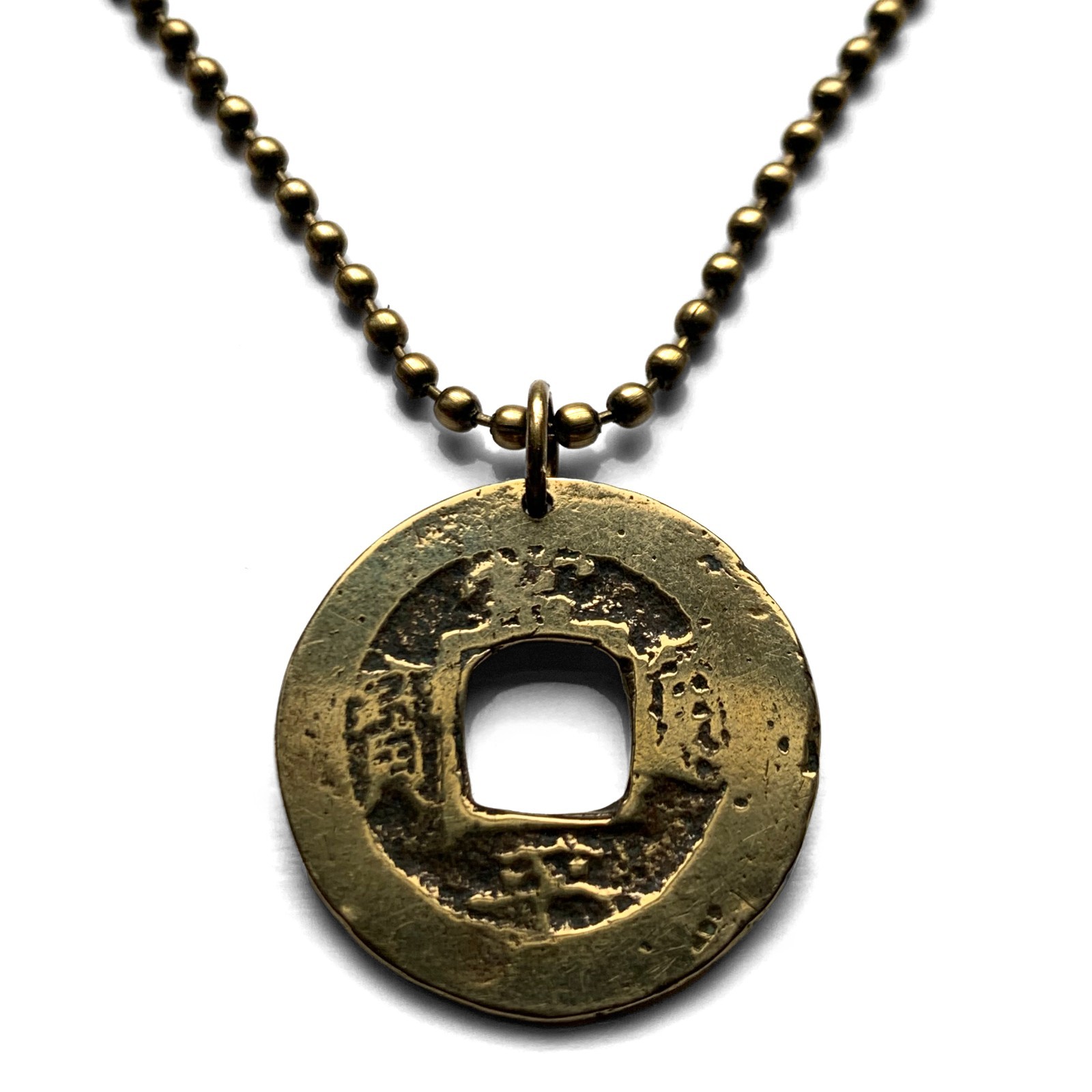 antique! 1742 Korea 1 Mun cash coin pendant Yeopjeon Sangpyeong Tongbo n002173c