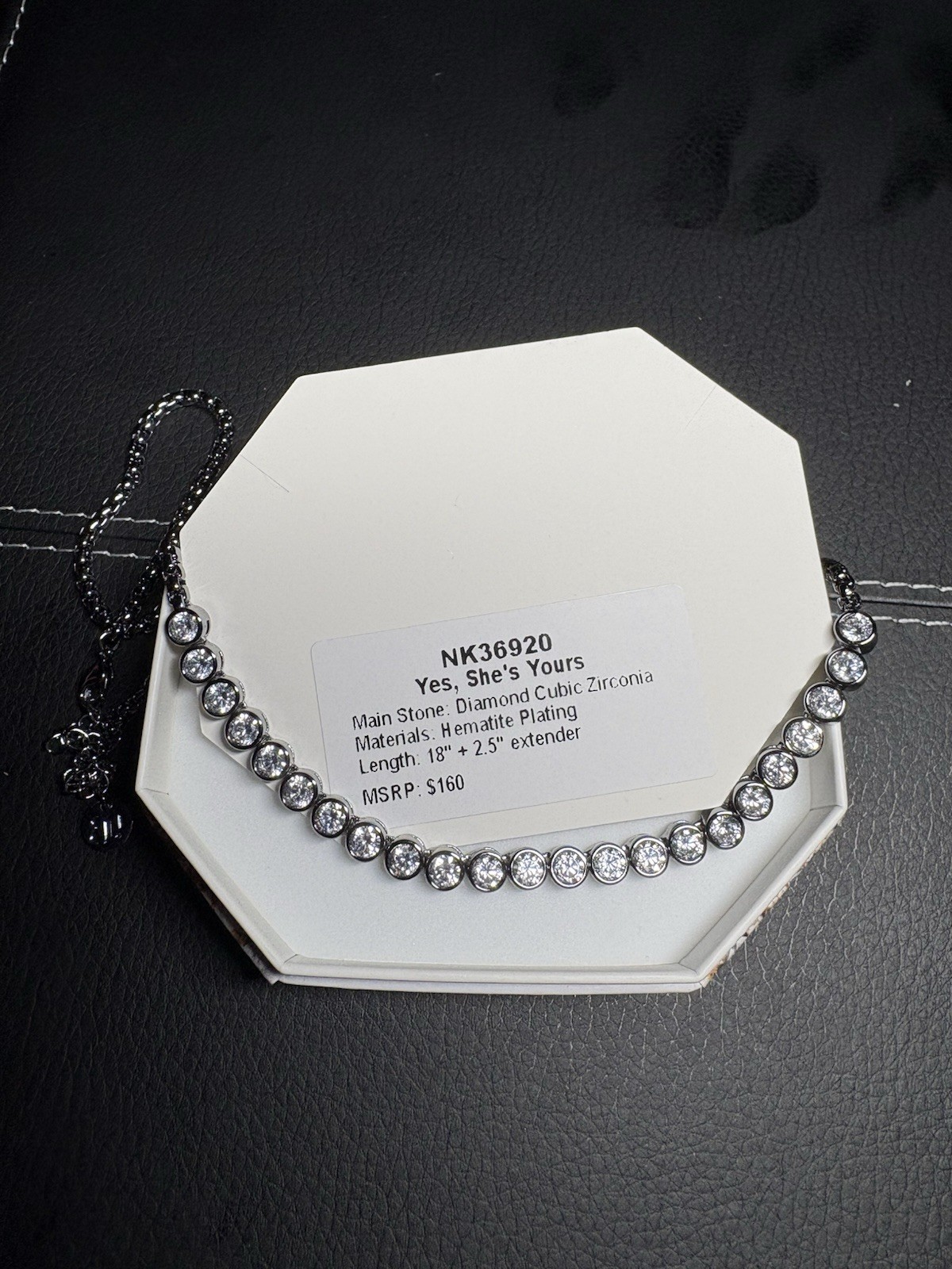 Bomb Party April 2025 necklace cz Hematite Yes, She’s Yours NK36920
