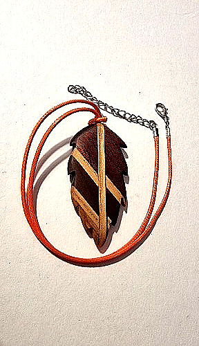 Pendant Solid Wooden Boho Jewellery Handmade With Clasp Chain See Description