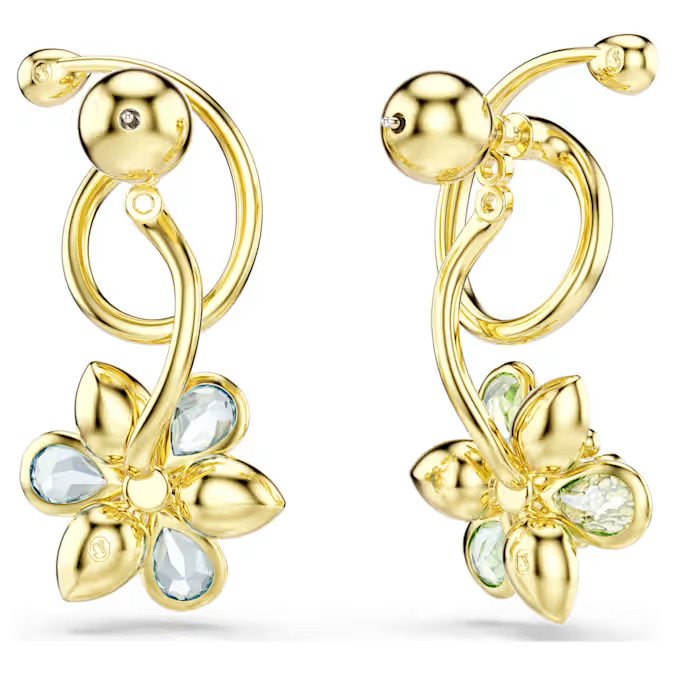 Swarovski Idyllia Waterdrop-shaped Earrings Asymmetric design, mixed cut