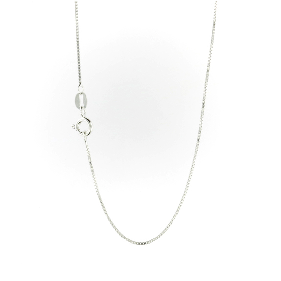 Sterling Silver BOX Chain Necklace 015 Gauge Stamped 925 Italy