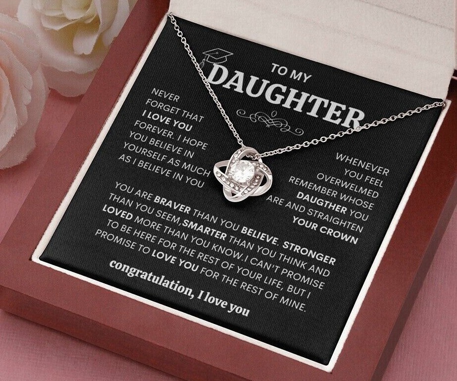 Daughter Necklace Gift for Daughter from Dad,cute Daughter Necklace gift