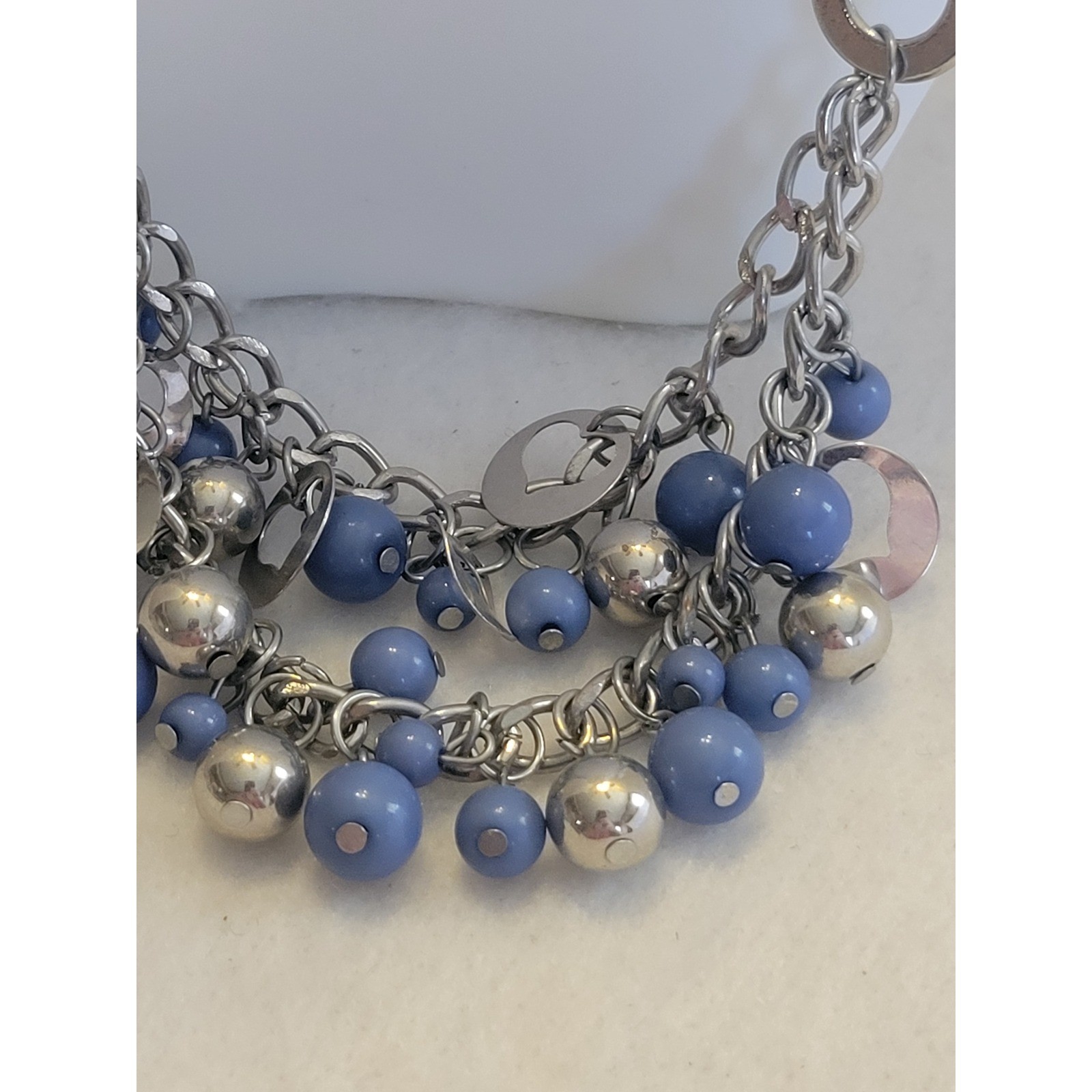 Statement Necklace Womens OS Blue Good Beaded Multi-Strand Jewelry