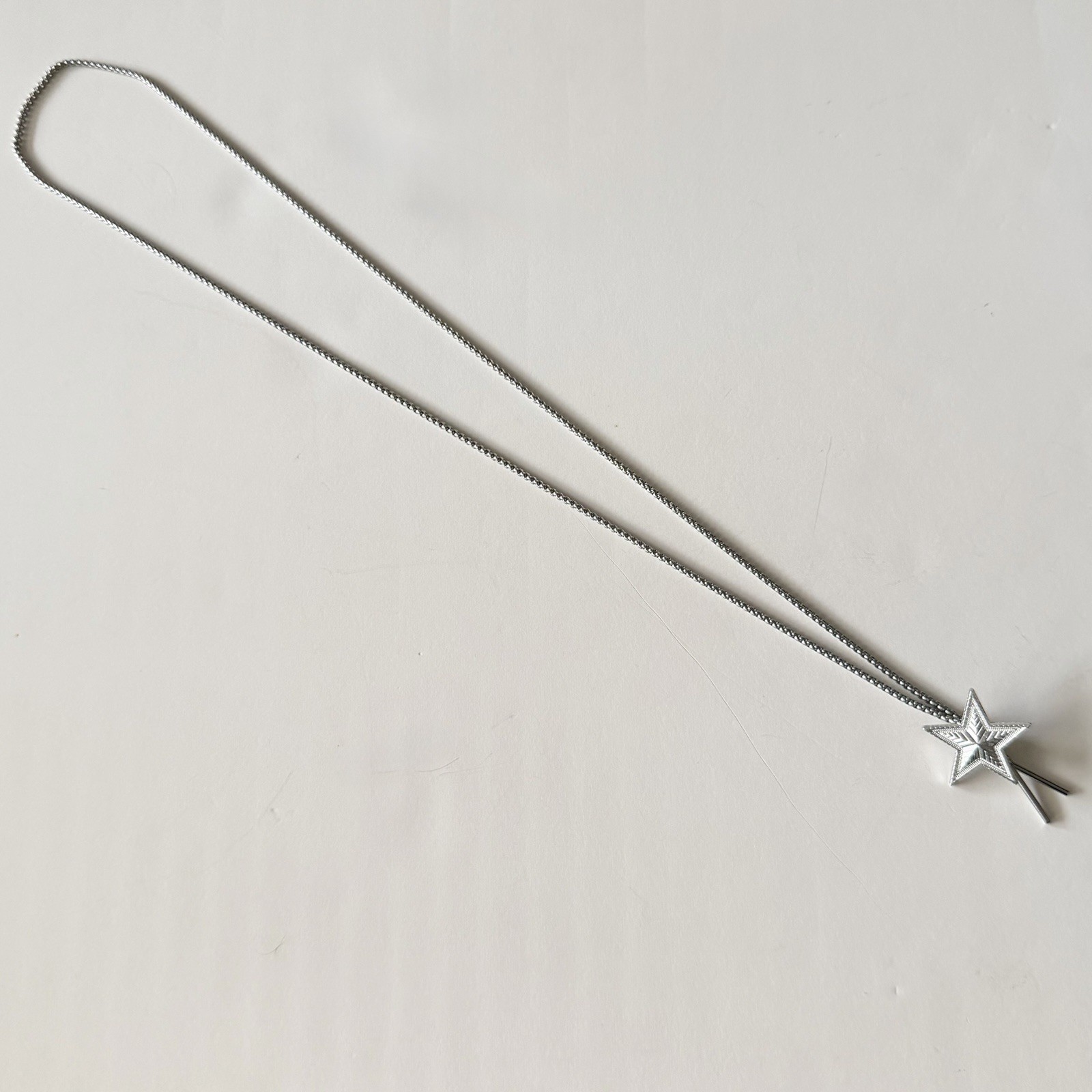 Silver Star Bolo Lariat Necklace multiple ways to wear ⭐️Choker, Bracelet, Belt