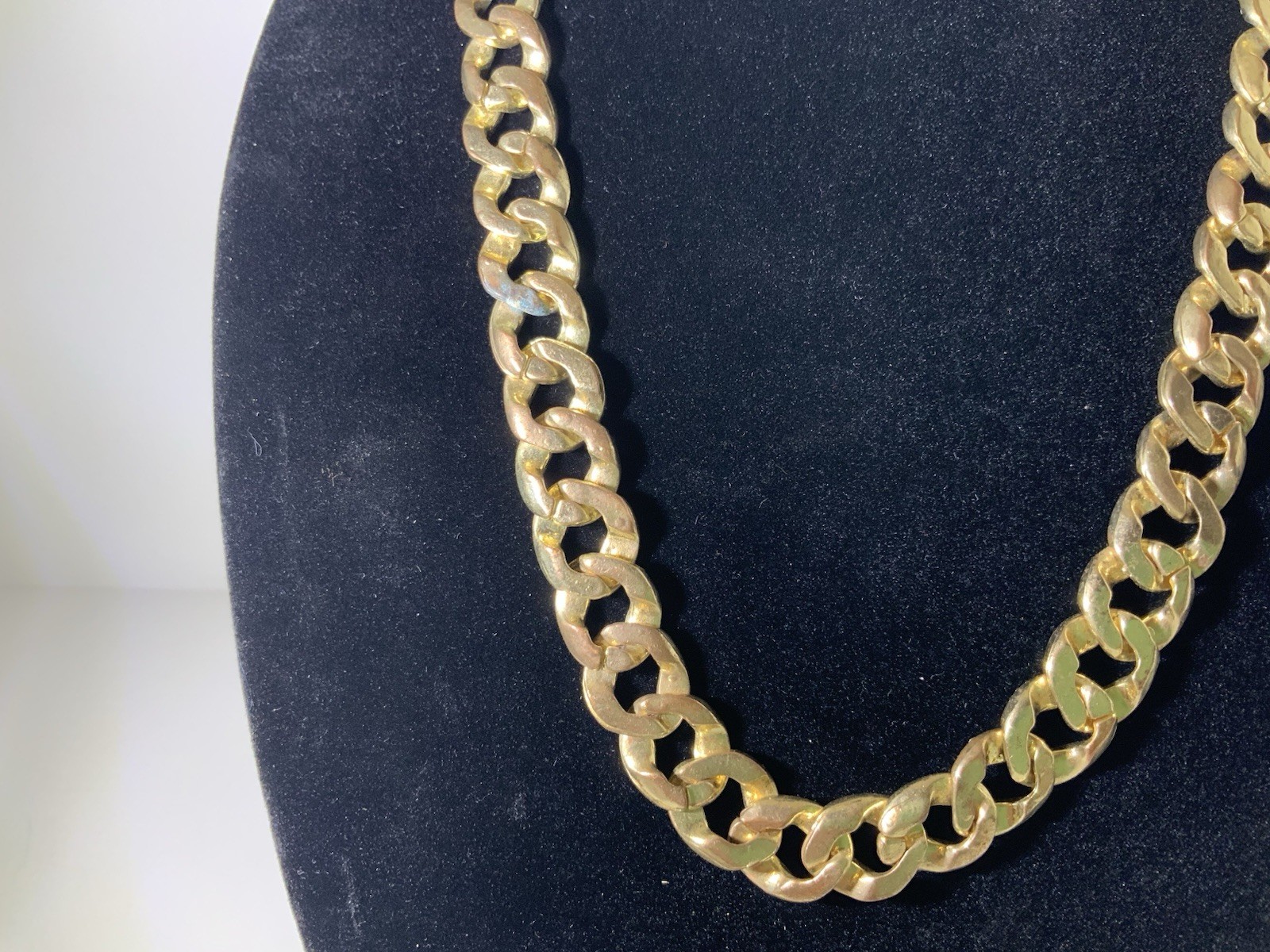 Cuban Link Ice Out Cubic Zirconia 11” Statement Necklace Hip Hop Rap Gold Tone
