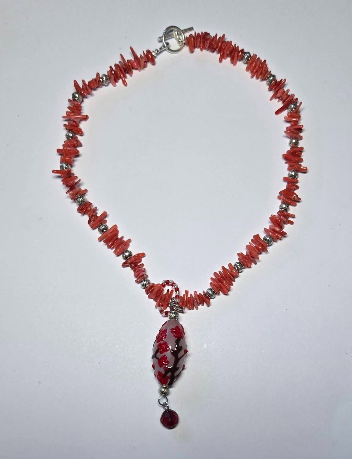 Handmade Beaded Pendant Necklaces Boho Floral Artisan Jewelry Set Gift 6 pc