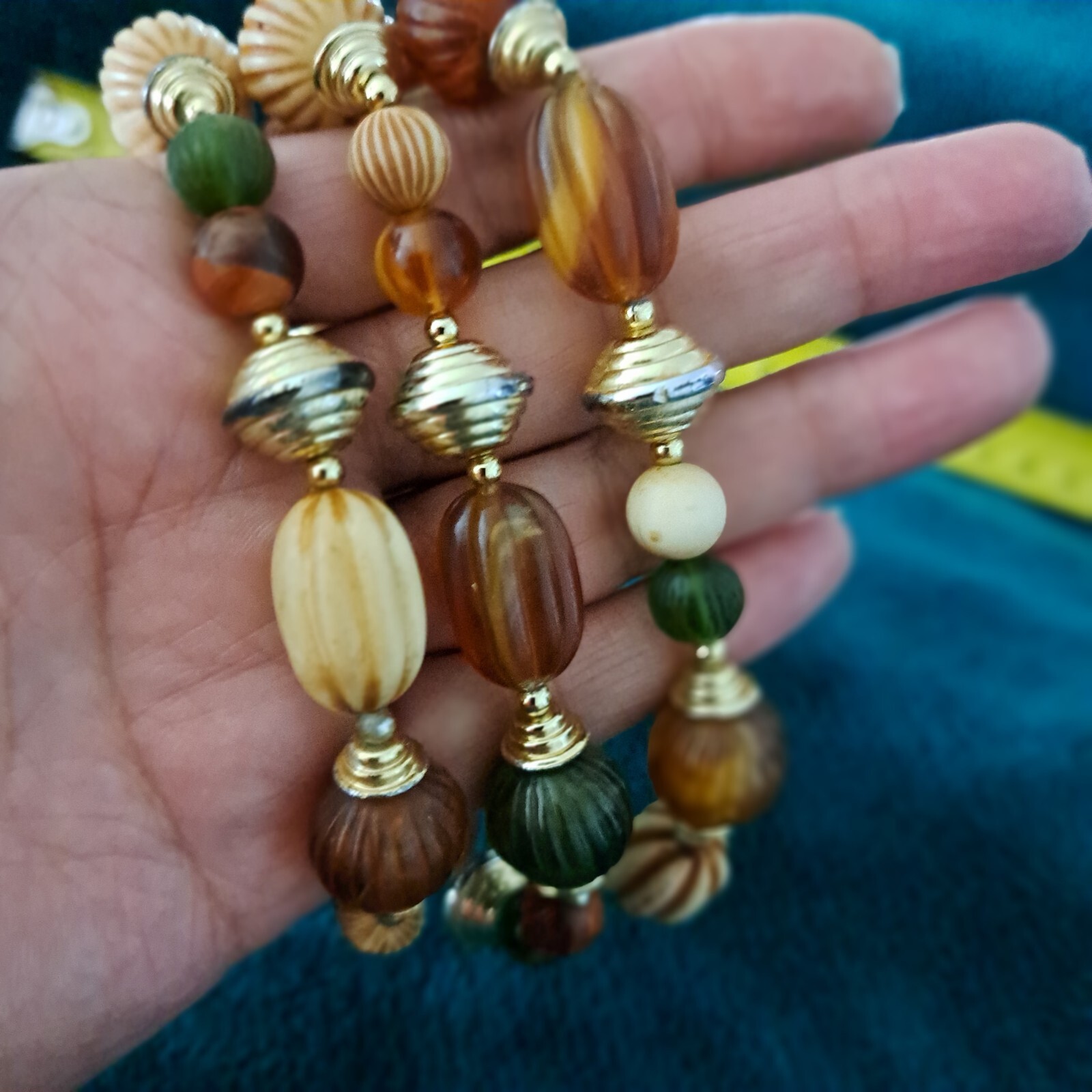 Multi Color Assorted Plastic Beads Necklace 28″ Under $20