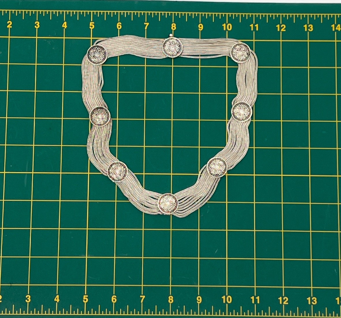 Byzantine Style Festoon Necklace Russian Sterling Turkish Design – 96 grams