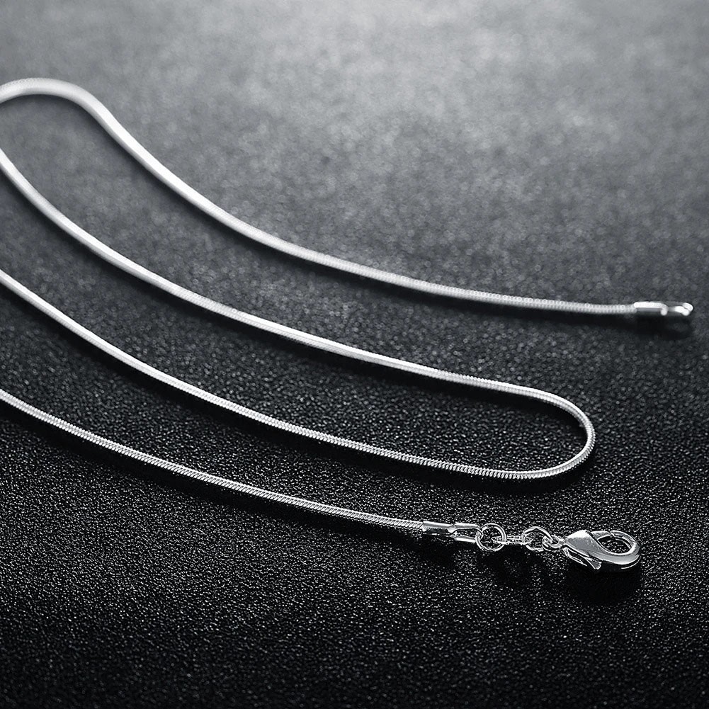 10pcs Hot Sale 925 Sterling Solid Silver 1mm Snake Chain Necklace Jewelry Gift