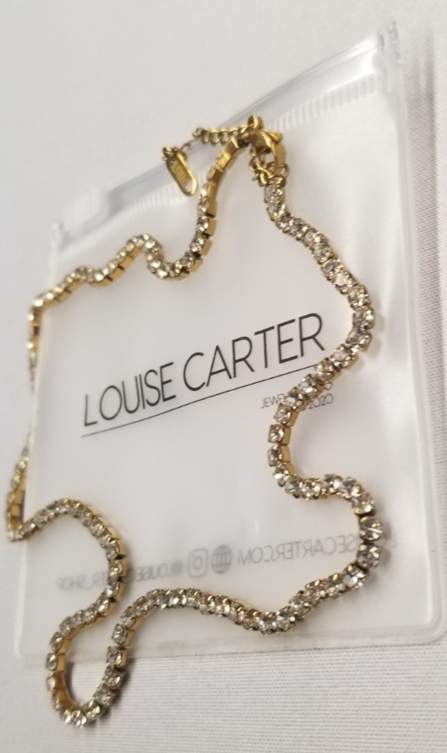 Louise Carter 18K Gold Plated Monaco Tennis Necklace 16″+2″