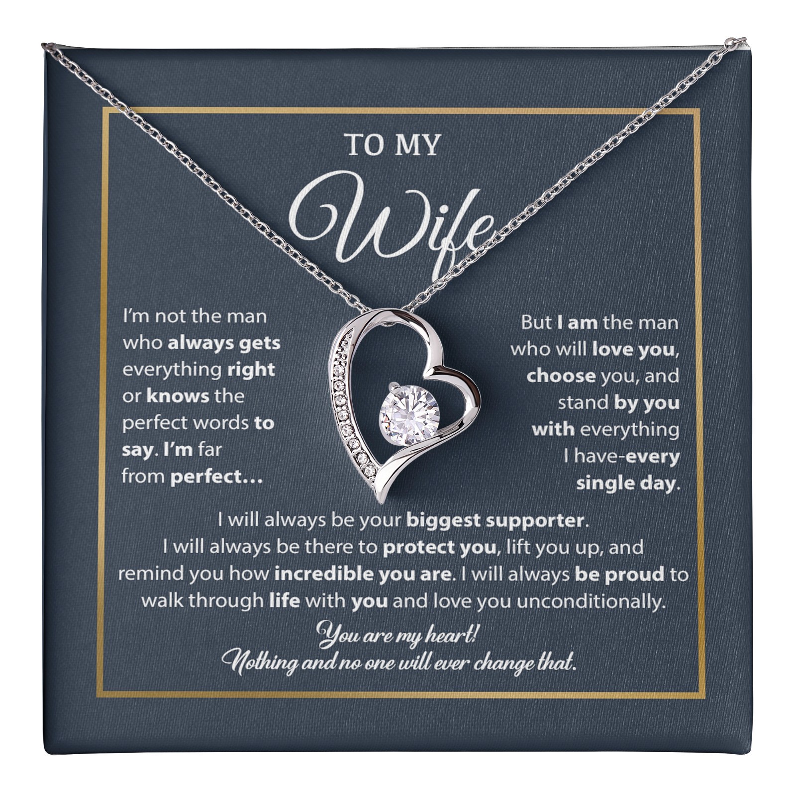 To My Wife Necklace, Gift For Wife, Anniversary Gift For Wife, Necklace For Wife