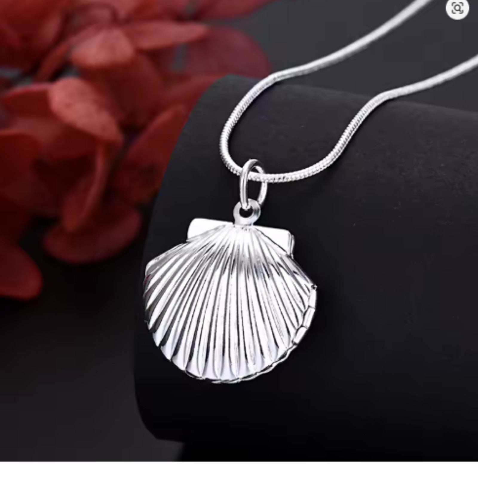 New Arrive 40-75cm seashell Photo open Frame Necklace Snake Chain Jewelry wholes