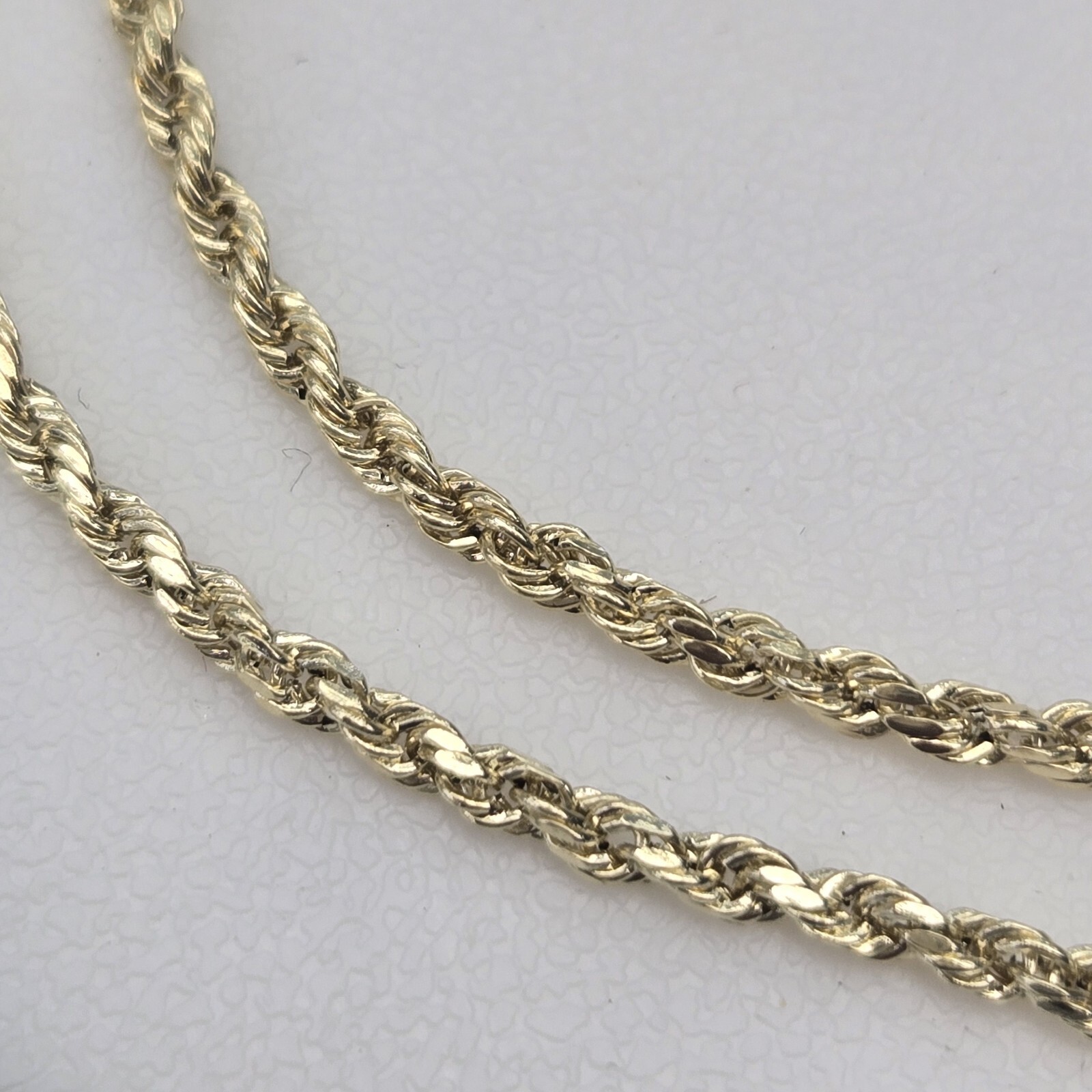 14k Yellow Gold Men’s Womans Unisex Rope Chain 20 Inches Long 2.5 Mm