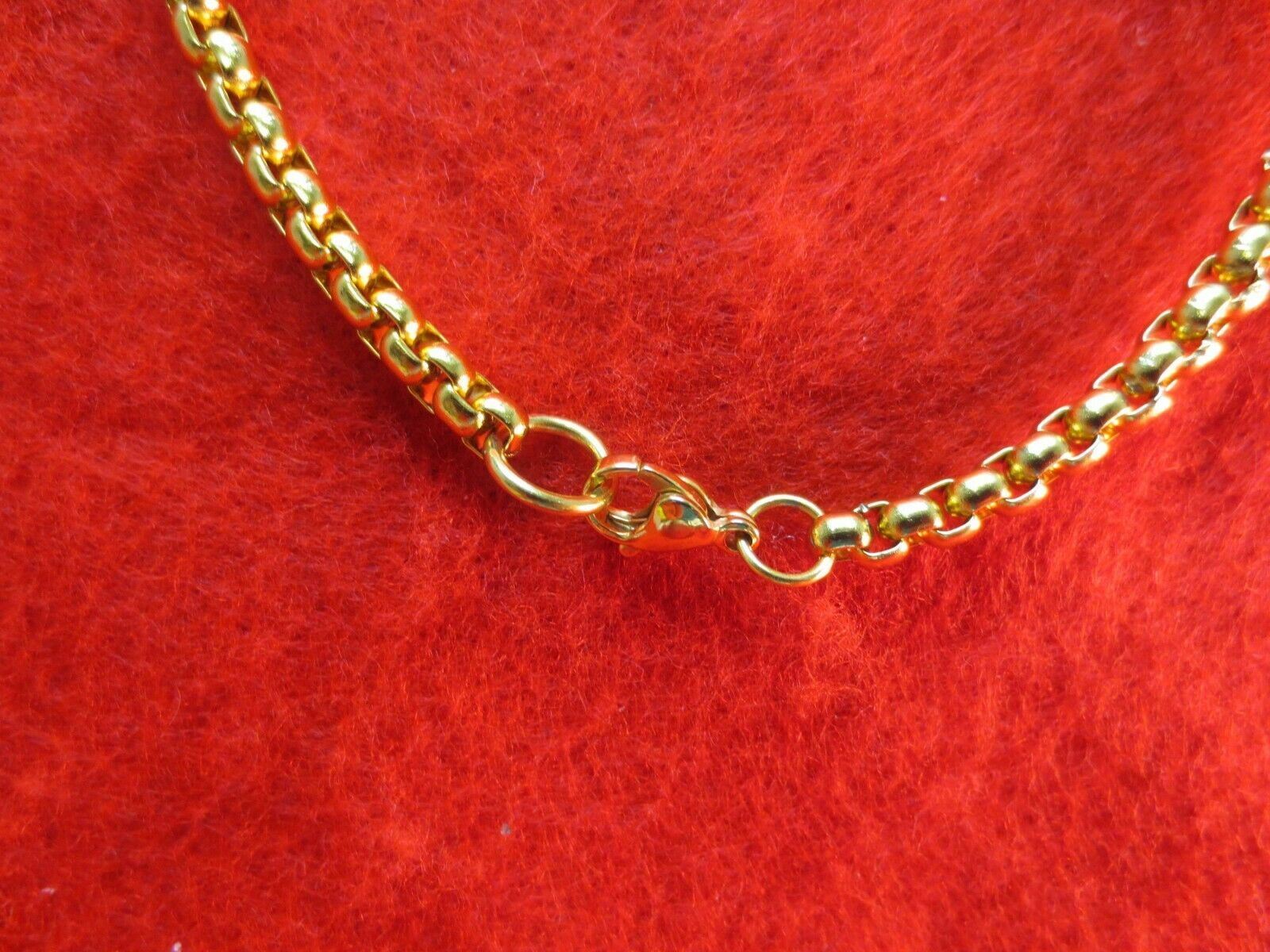 STAINLESS STEEL GOLD PLATED 4MM SMOOTH BOX 16″-60″ CHAIN NECKLACE-GOLD