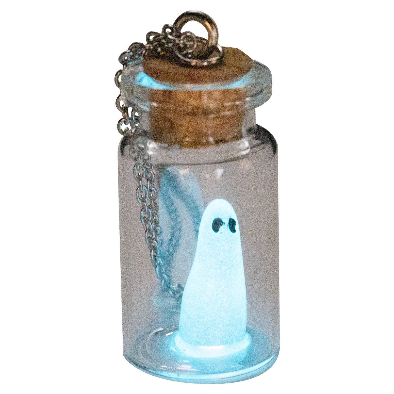 AlterImage Ghost In A Bottle Necklace Glow In The Dark Pendant Light Blue
