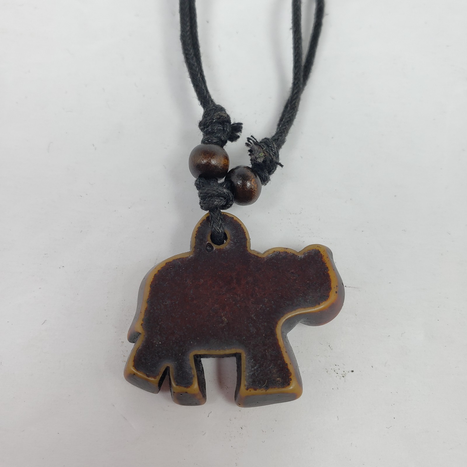 Vintage Adult Fashion Brown Elephant Tribal Adjustable Pendant Necklace 034