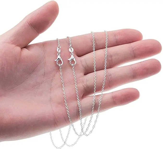 Wholesale 30pcs 925 Sterling Solid Silver 1mm 16inch -24inch Rolo Chain Necklace