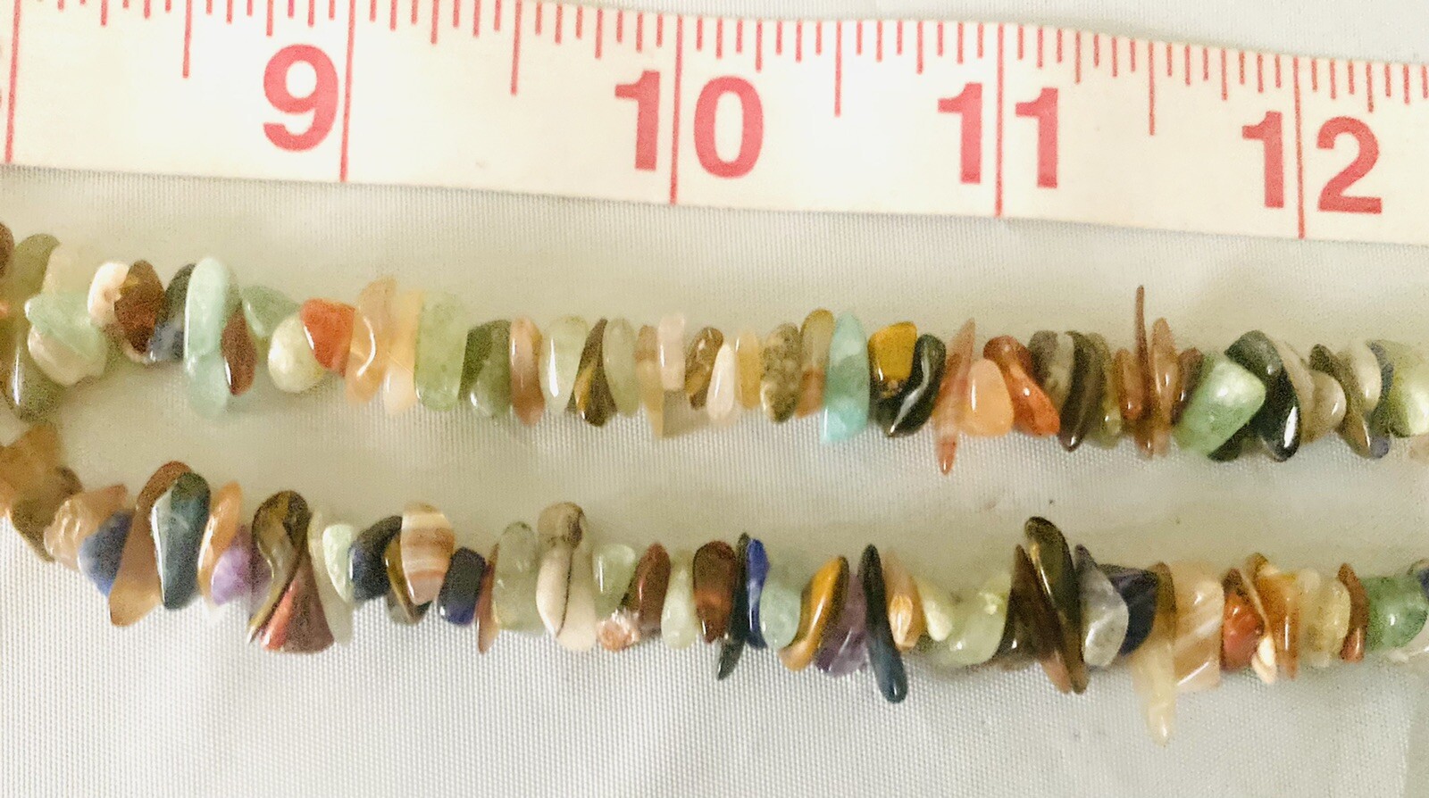 Natural Looking Stone Necklace Long Colorful 36” Unknown Stone Type