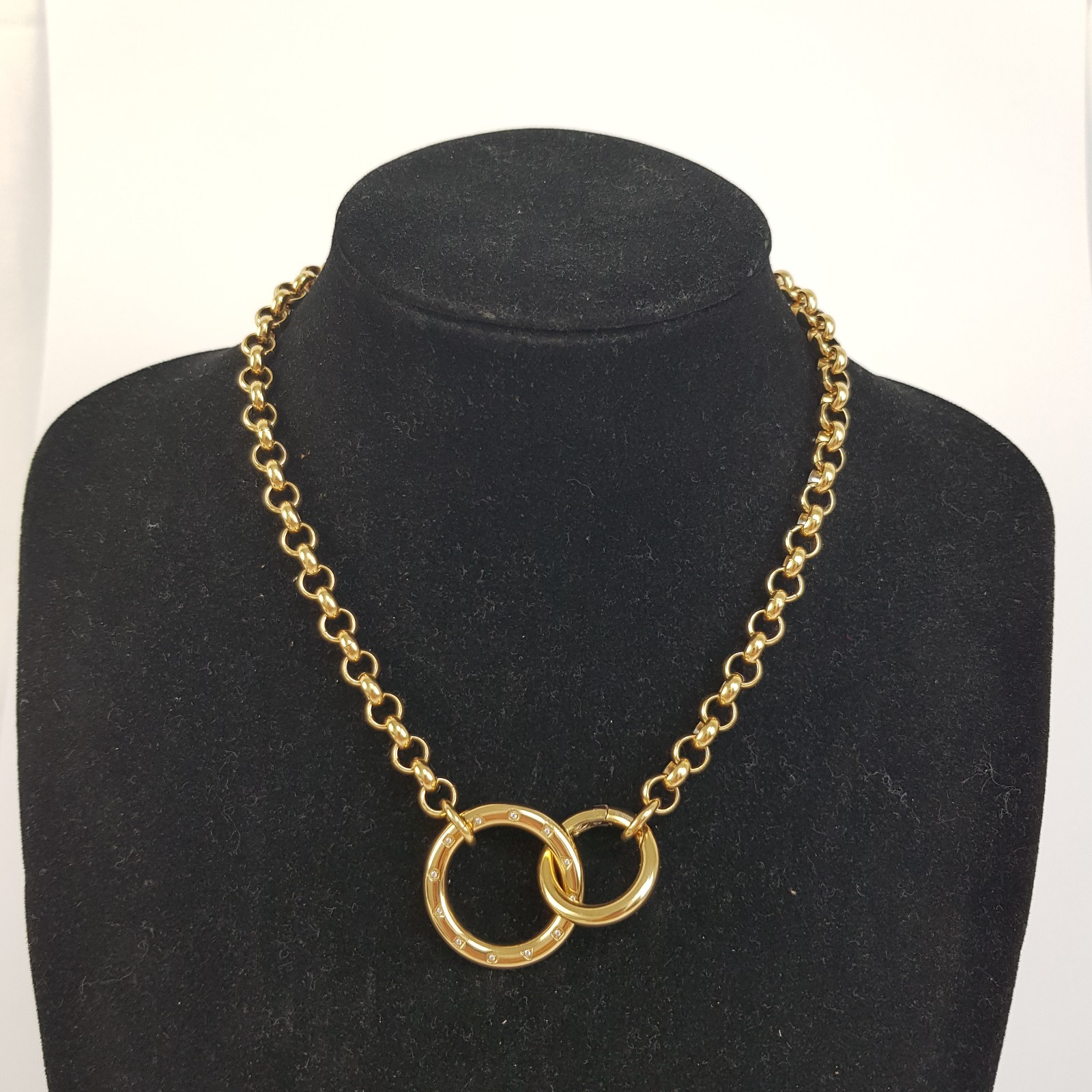Nomination Infinito Yellow Gold PVD Stainless Steel Necklace with CZ 46cm