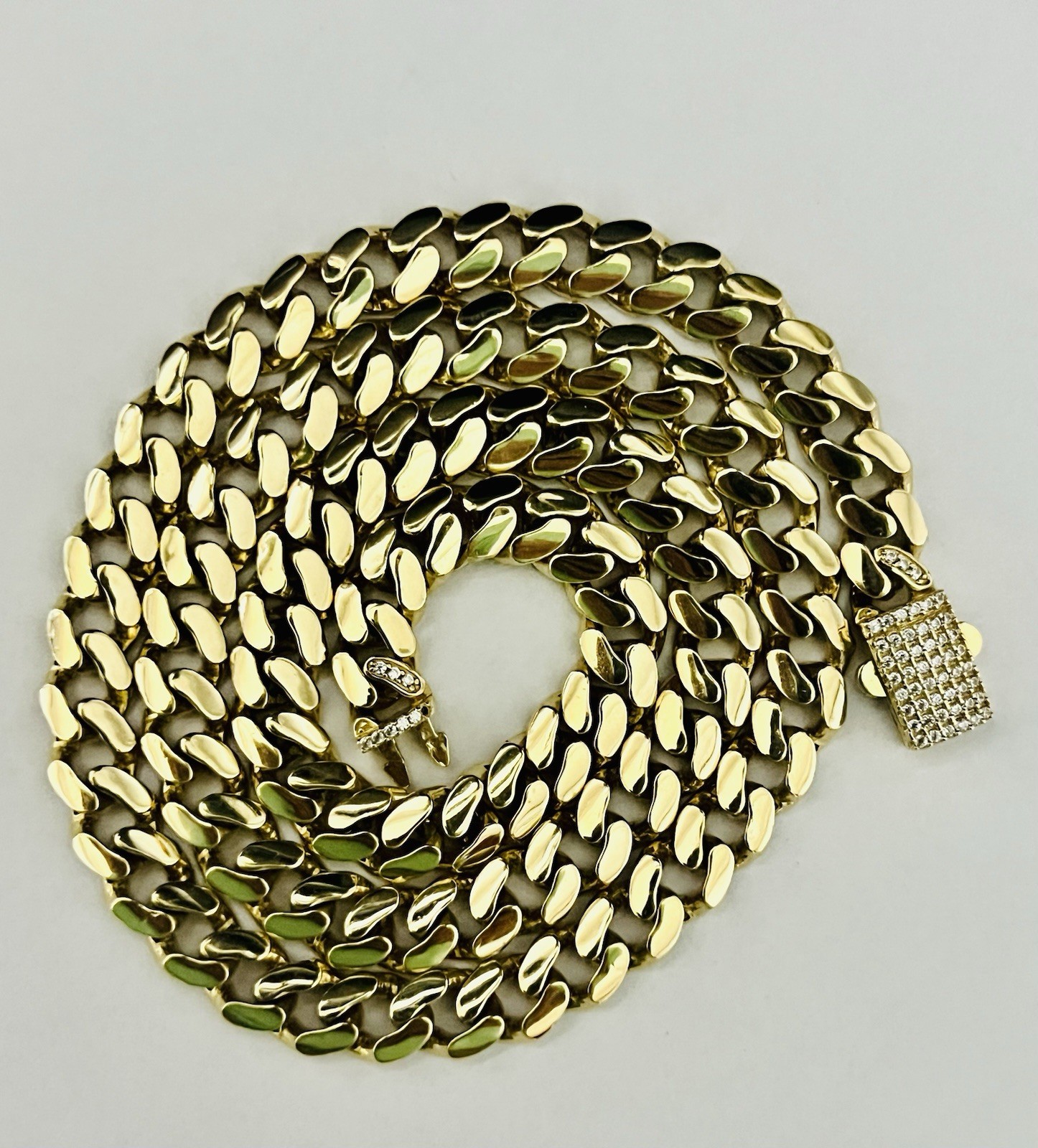 14K Yellow Gold Monaco Chain 22” 7.7mm 31.94 Grams