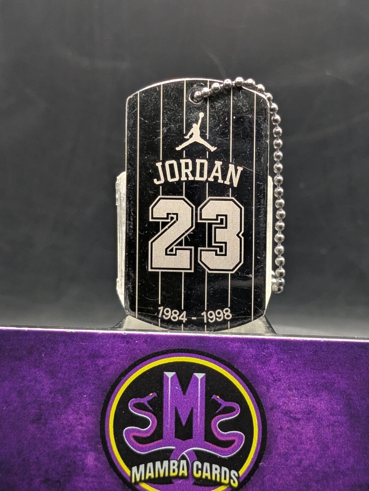 Michael Jordan XXIII AJ23 Pendant Dog Tag Keychain 1984-1998 & 1981-1984 – RARE
