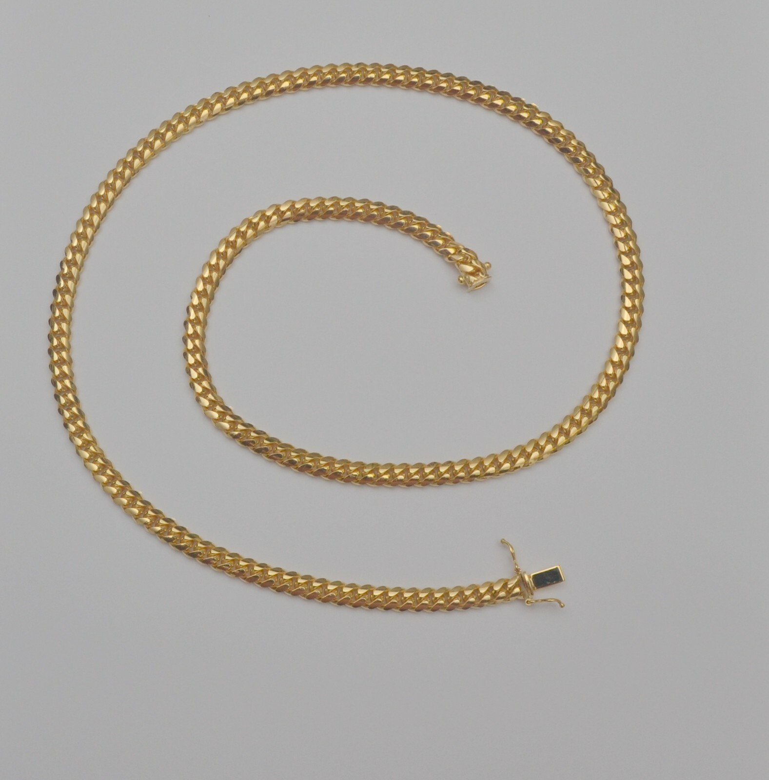 14K Solid Yellow Gold Miami Cuban Chain Necklace — 24 in · 6.0 mm