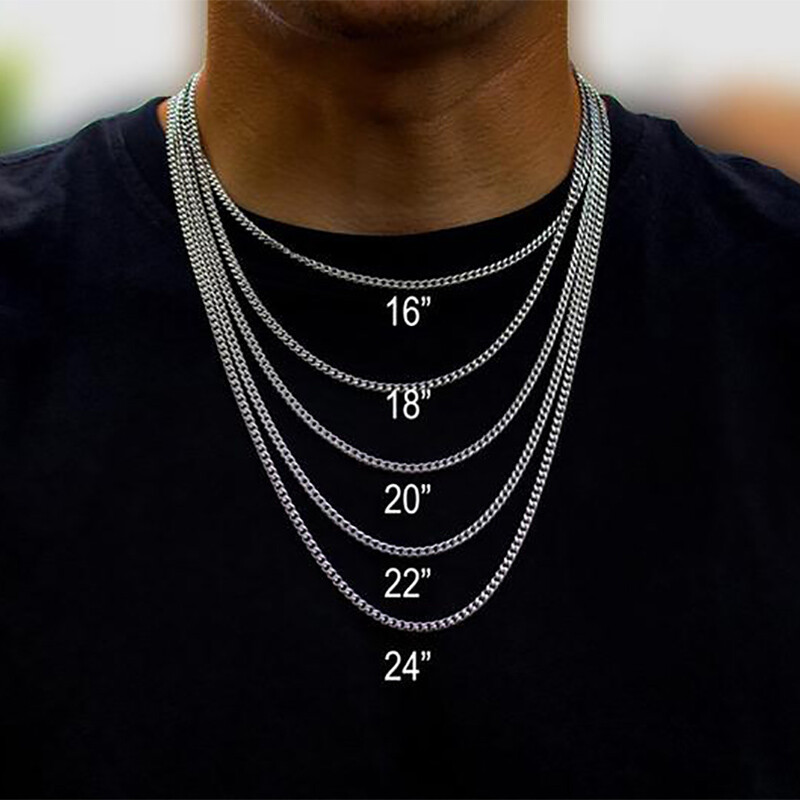2-5mm Silver/Black/Gold Plated Curb Figaro Rope Box Wheat Chain Necklace 16-30″