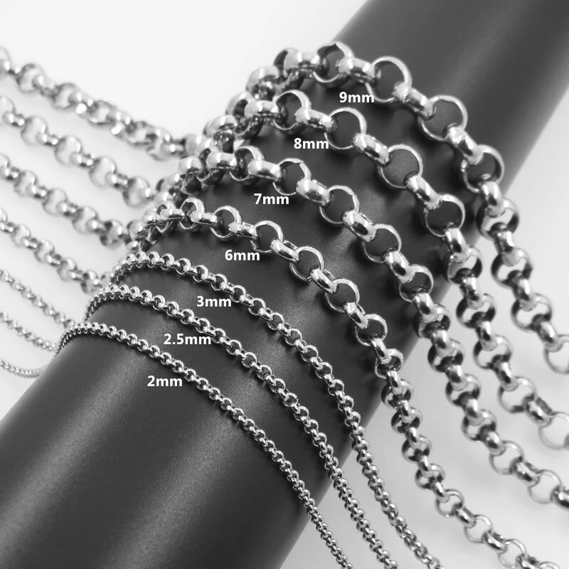 Stainless Steel 28 Inch(70 cm) 2.0mm Tiny Rolo Neck Chain Necklace