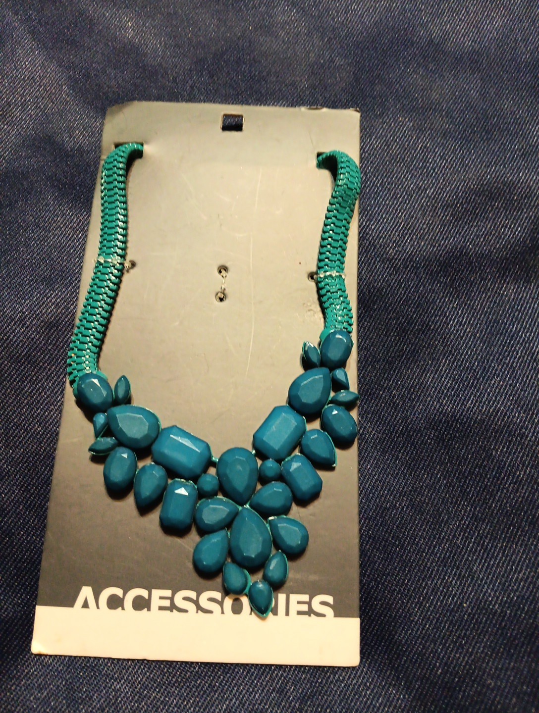 Beaded Necklace Blue/Green Color