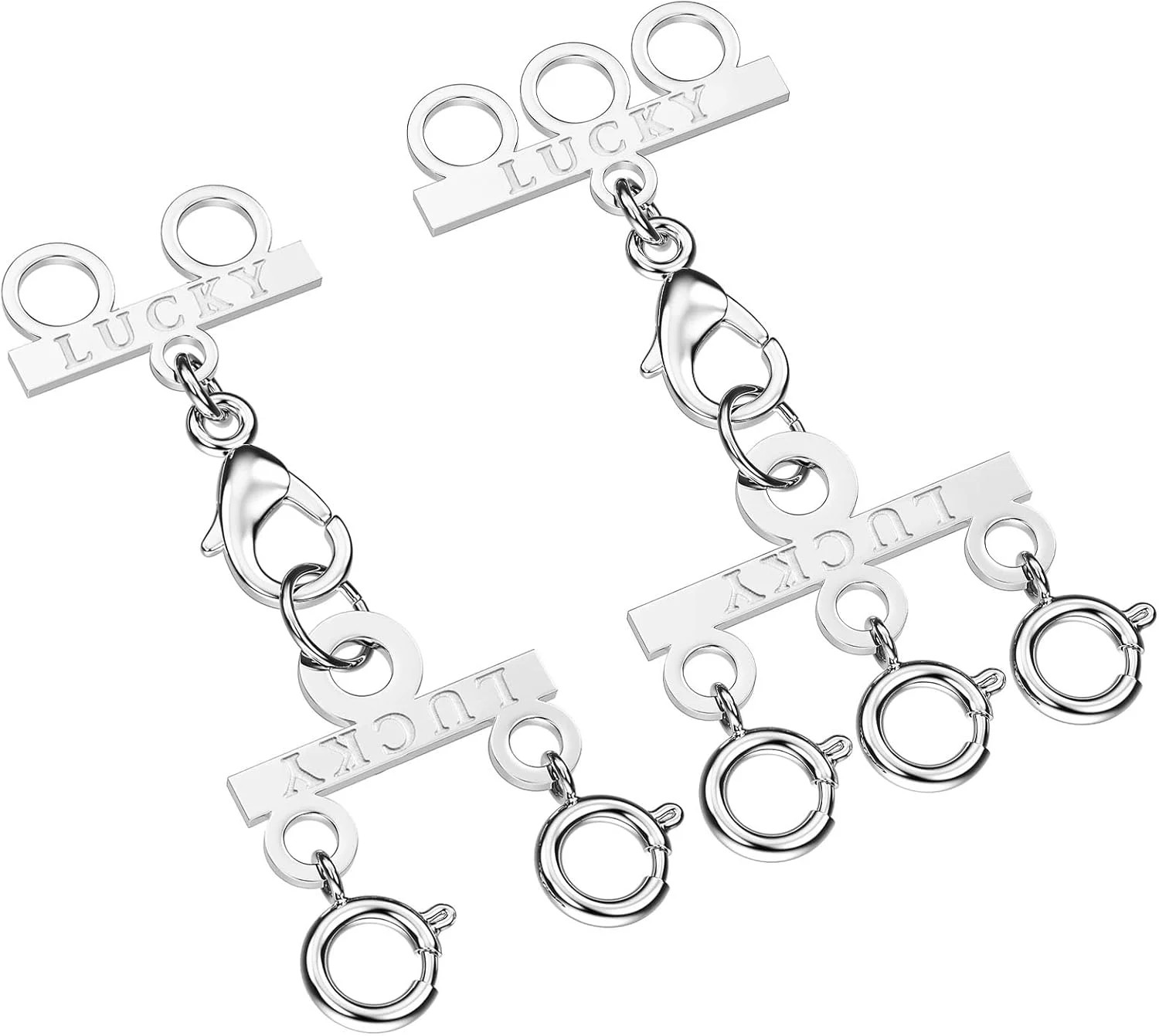 Necklace Layering Clasp, Gold and Silver Plated Necklace Connectors for Multiple