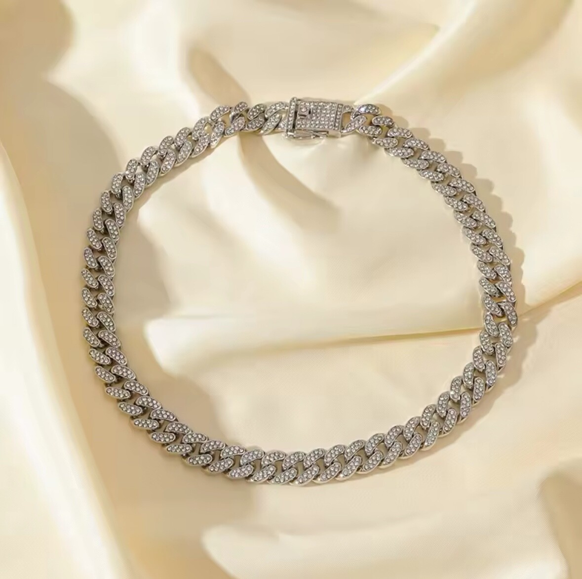 Fashion Jewelry Thick Stainless Steel Silver Cuban Link Pendant Necklace 605