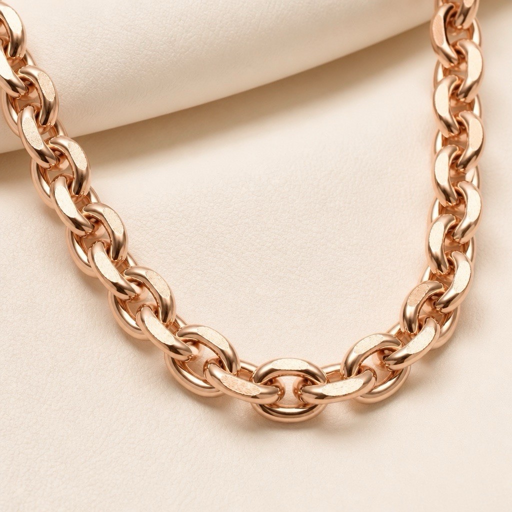 Solid Copper Chain CN555G – 3/8 of an inch wide. Available in 18 to 30 inches.