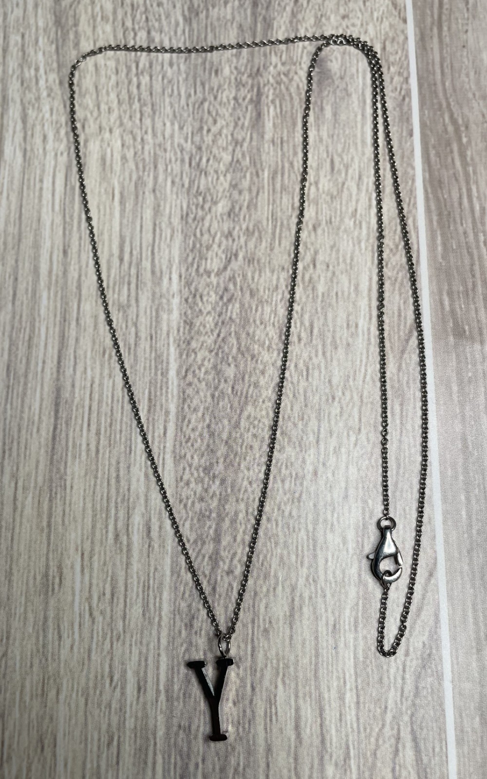 Y Me stainless steel Y on chain – 1/2″ x 5/16″ charm, 21.5″ chain