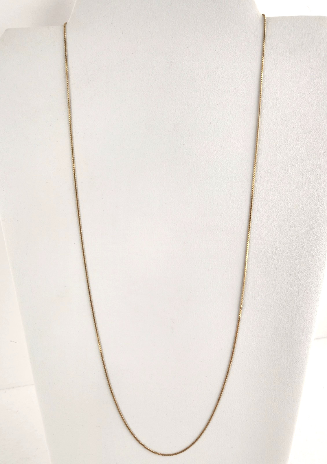 Dainty Vintage 1/20 12K Gold Filled S link Chain Necklace 24″~1mm