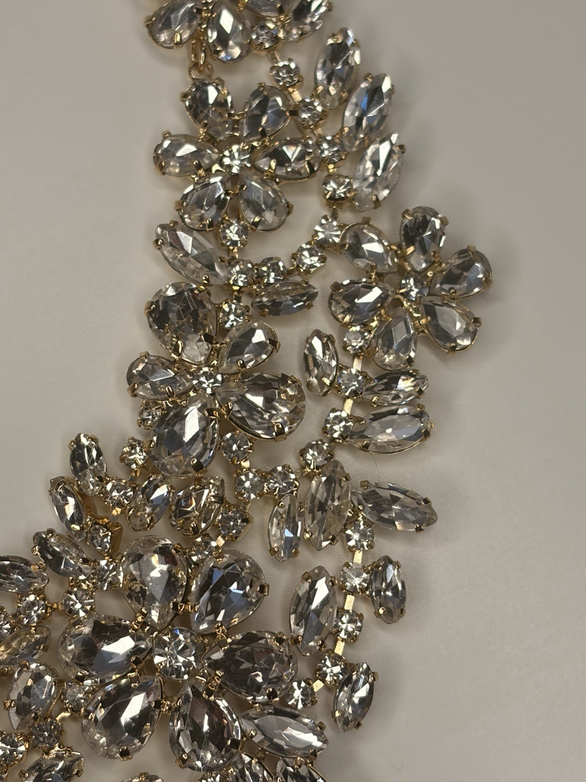 Cezanne | Floral Gold & Crystal necklace | Bridal Chic | Elegant Design | Gala