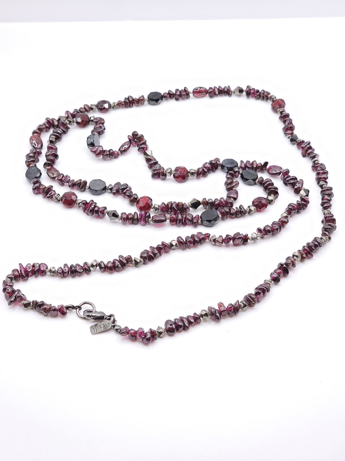 J. Jill Chipped GARNET Necklace 42″ – 53.5g Natural Stone