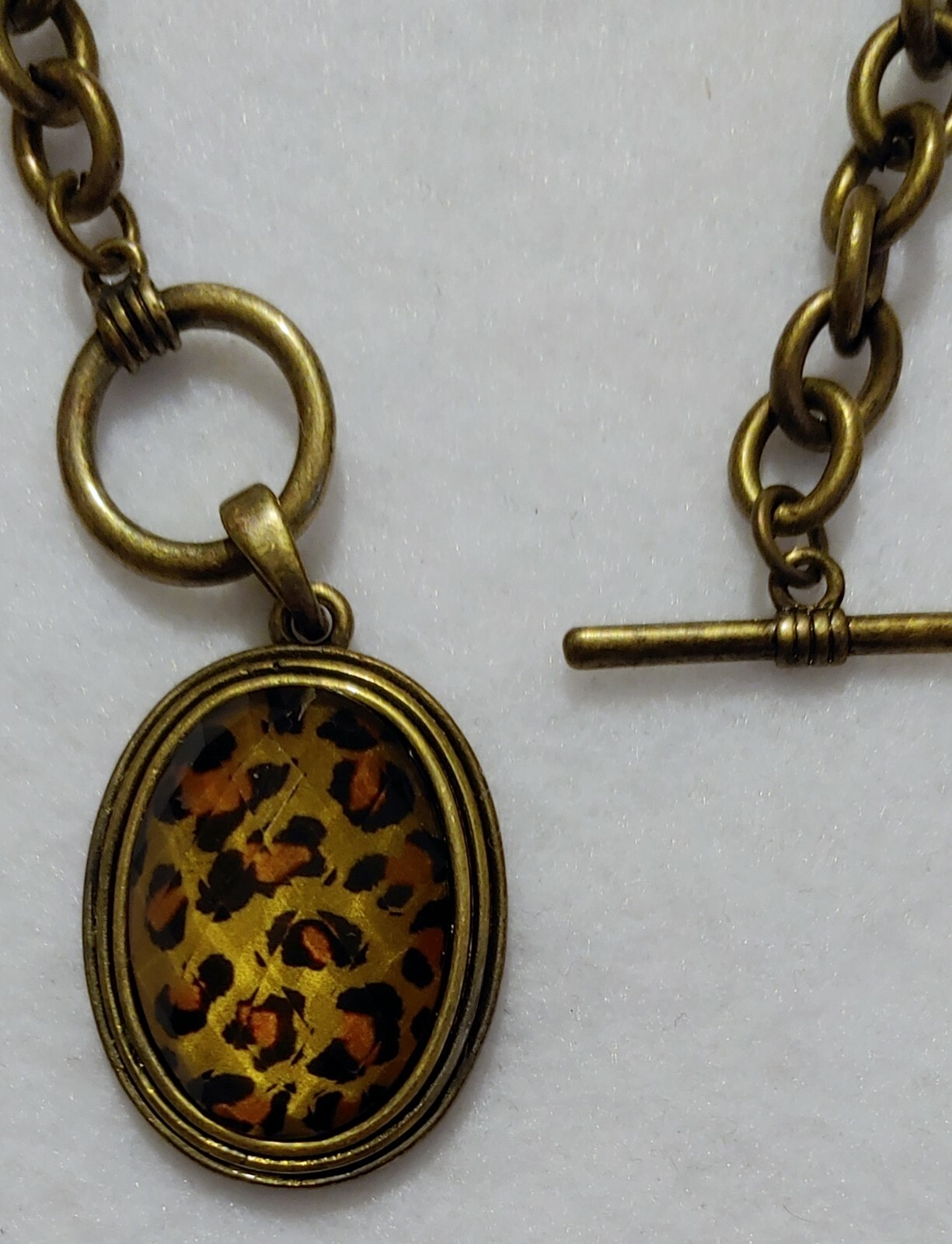 Necklace ( K.A.T.E. ) pendent leopard print As Shown in Pictures -16 in Long