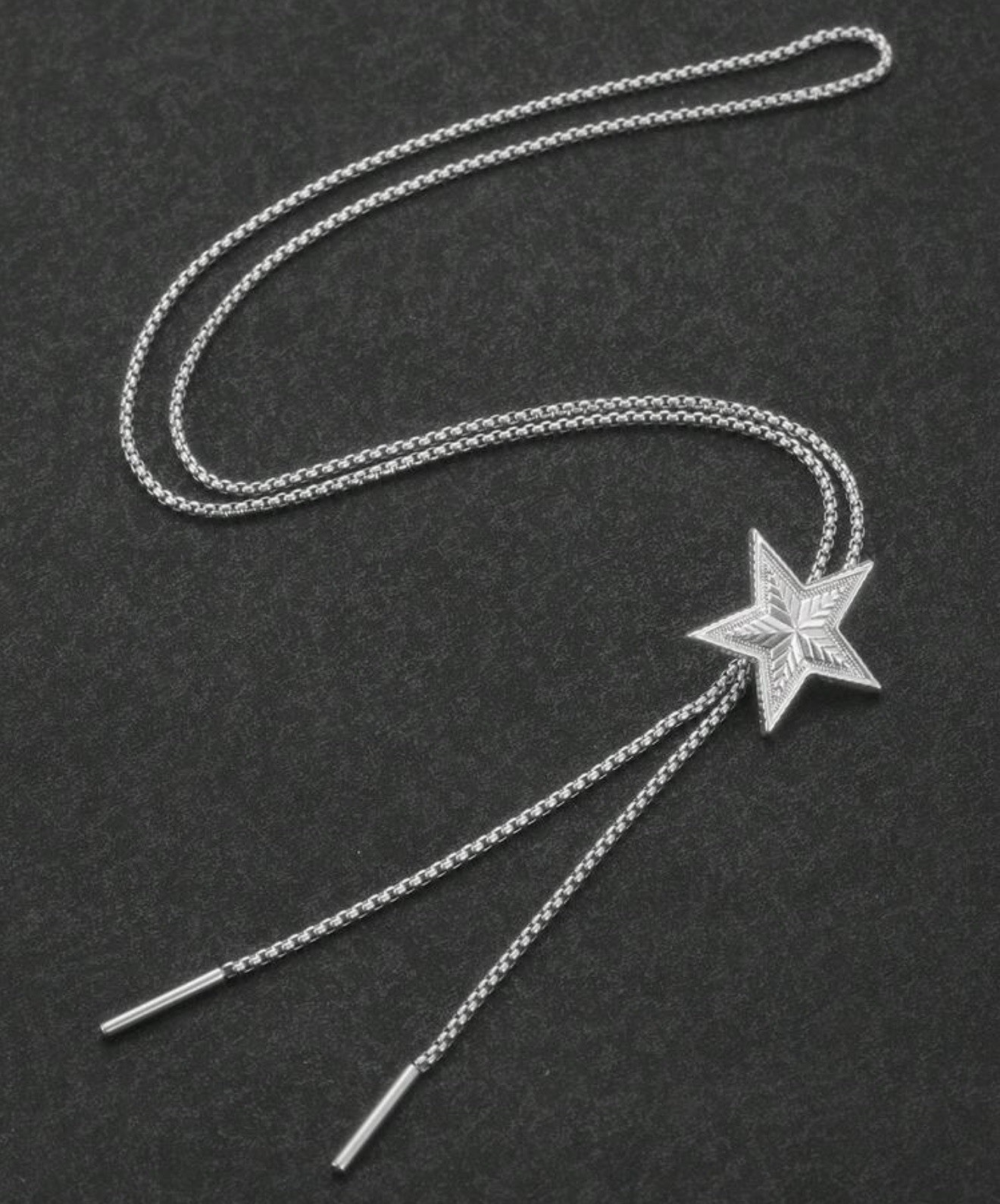 Silver Star Bolo Lariat Necklace multiple ways to wear ⭐️Choker, Bracelet, Belt