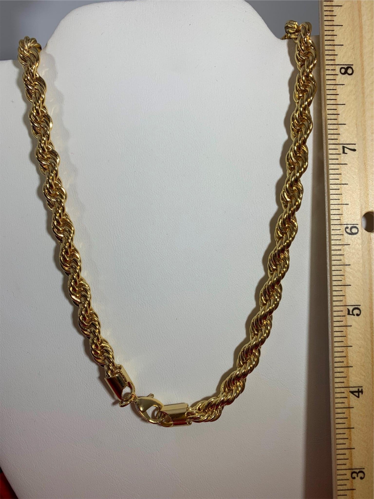 24″-36″ 14kt GOLD PLATED 7mm ROPE RUN DMC HIP HOP CHAIN NECKLACE