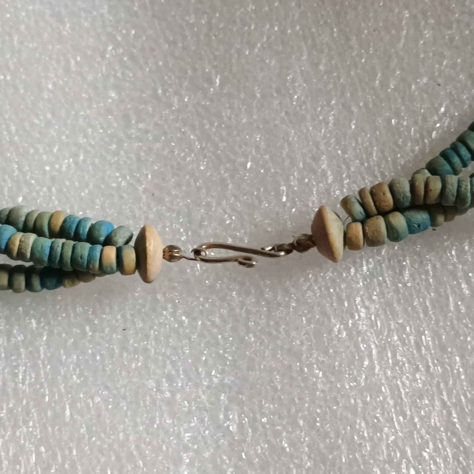 Multi-Strand Multicolor Beaded Necklace Blue Fish Charms Wood Metal Hook Closure